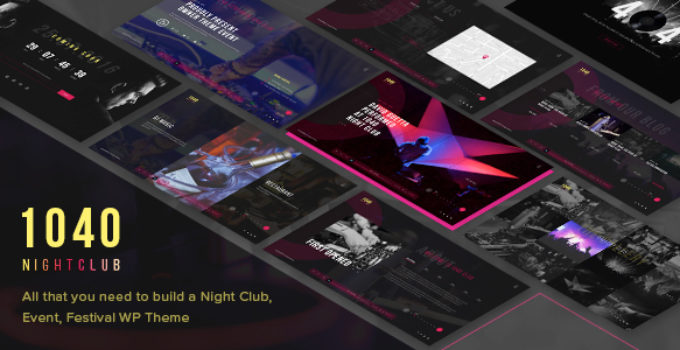 1040 Night Club - DJ, Party, Music Club WordPress Theme