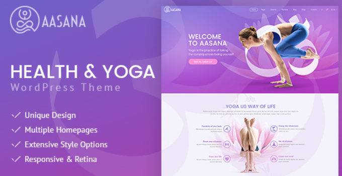 Aasana - Health and Yoga WordPress Theme