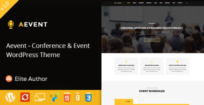 Aevent - Conference & Event WordPress Theme