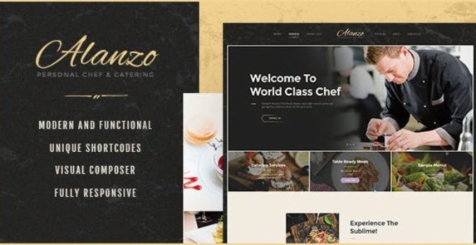 Alanzo | Personal Chef & Catering WordPress Theme