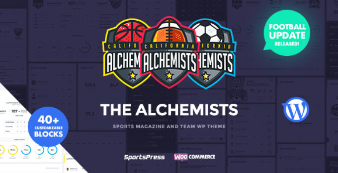 Alchemists - Sports Club and News WordPress Theme