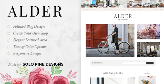 Alder - A Responsive WordPress Blog Theme