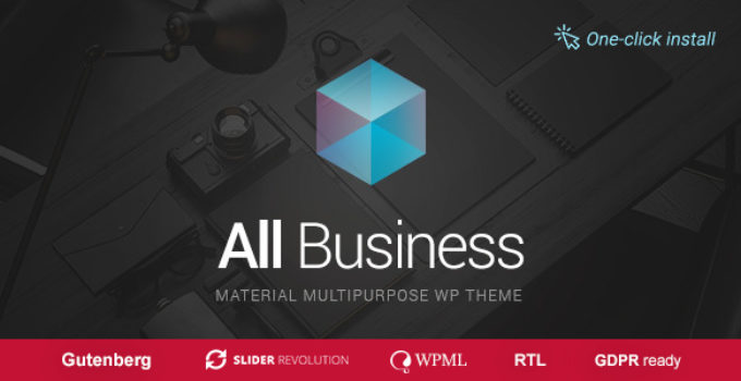 All Business - Corporate & Company Material Design WordPress Theme