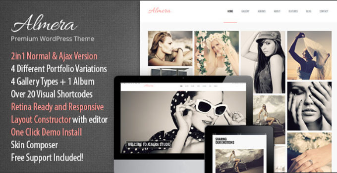 Almera | Model Agency & Photo Portfolio WordPress Theme