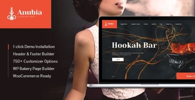 Anubia | Smoking and Hookah Bar WordPress Theme