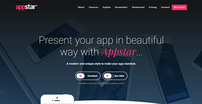 AppStar -Responsive WordPress App Landing Theme