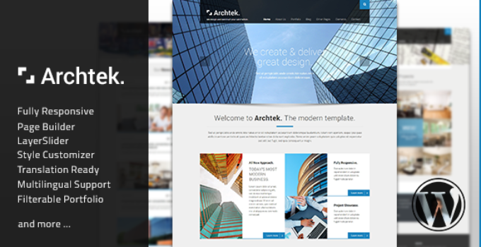 Archtek - Responsive Modern WordPress Theme