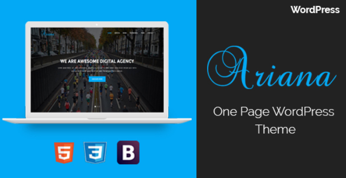 Ariana - Digital Agency One Page WordPress Theme