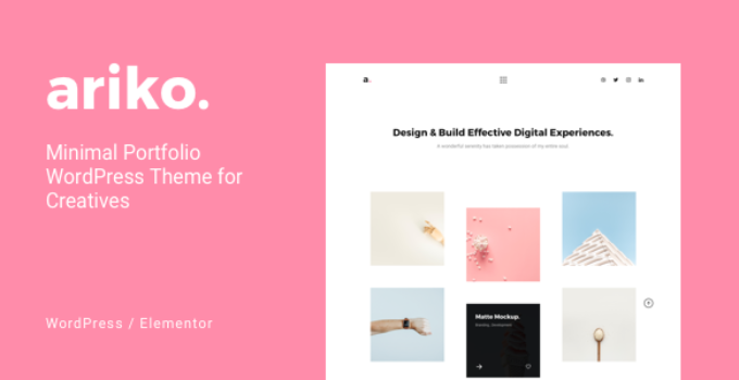 Ariko - Minimal Portfolio WordPress Theme for Creatives
