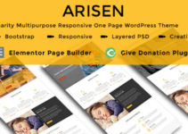ARISEN - Charity Multipurpose Responsive One Page WordPress Theme