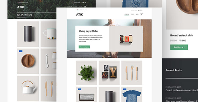Atik - A Simple WordPress Theme for your Online Store