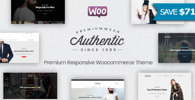 Authentic - Multipurpose Responsive WooCommerce WordPress Theme