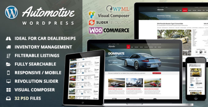 Automotive Car Dealership Business WordPress Theme