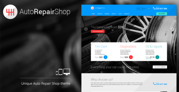 AutoRepairShop - Car Mechanic Shop WordPress theme