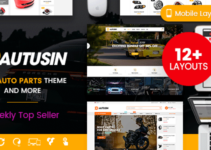 Autusin - Auto Parts & Car Accessories Shop WordPress WooCommerce Theme (12+ Homepages Ready)