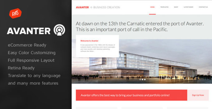 Avanter - Corporate & Architecture Theme