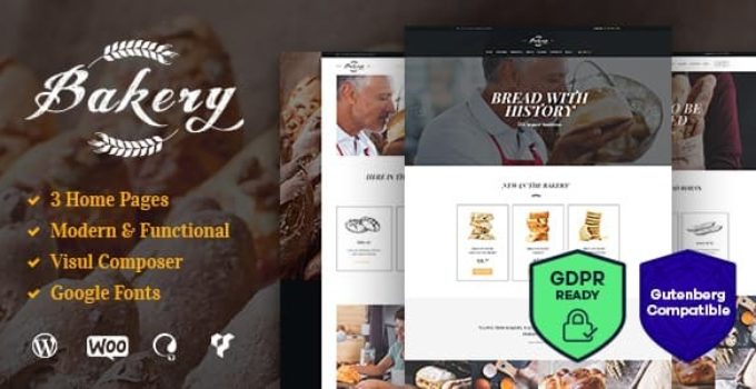 Bakery, Cafe & Pastry Shop WordPress Theme