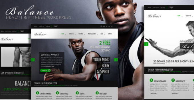 Balance - Gym Fitness WordPress HTML 5 Theme