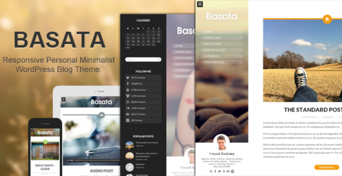 Basata - Retina Responsive WordPress Blog Theme