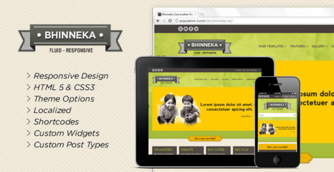 Bhinneka - a Responsive WordPress Theme