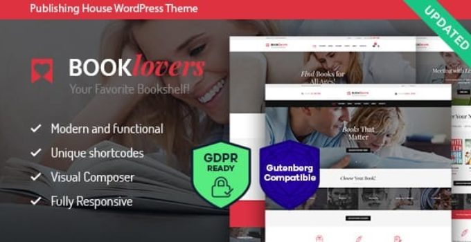 Booklovers - Publishing House & Book Store WordPress Theme