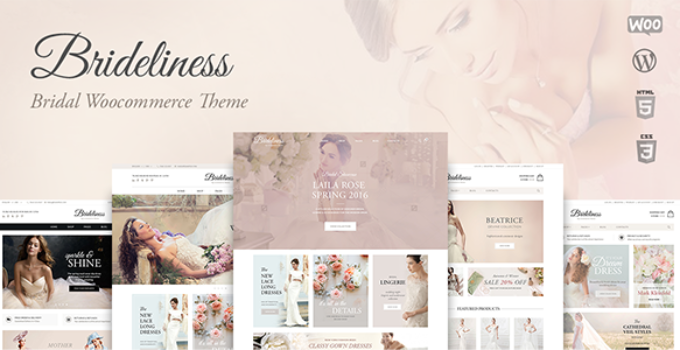 Brideliness - Wedding Shop WordPress WooCommerce Theme
