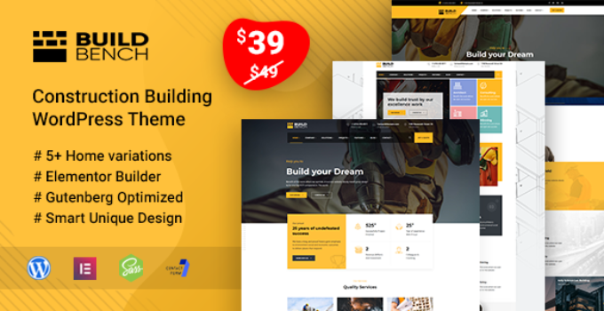 Buildbench - Construction Building WordPress Theme
