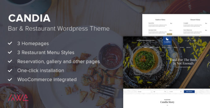 Candia - Bar & Restaurant WordPress Theme
