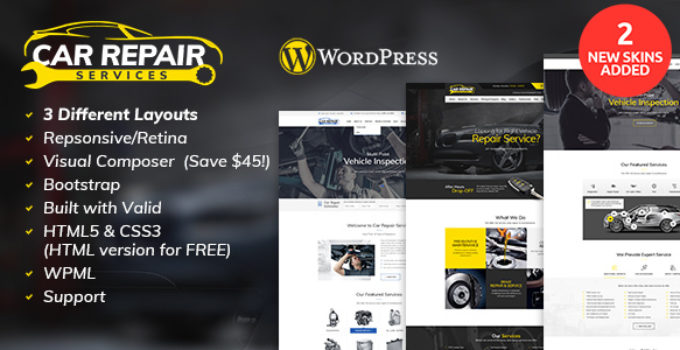 Car Repair Services & Auto Mechanic WordPress Theme