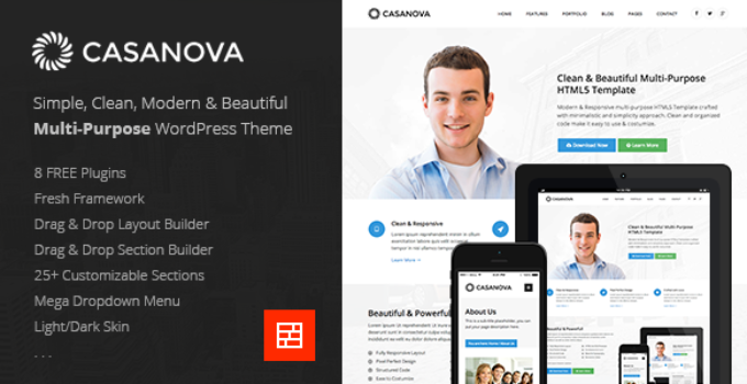 Casanova - Responsive Multipurpose WordPress Theme