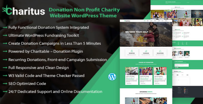 Charitus - Charity WordPress Theme with Donation System
