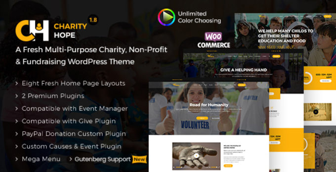 Charity Hope - Non-Profit & Fundraising WordPress Charity Theme