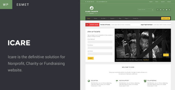 Charity WordPress Theme | ICARE