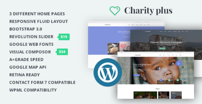 CharityPlus - WordPress Multipurpose Theme For Non-Profit Organizations