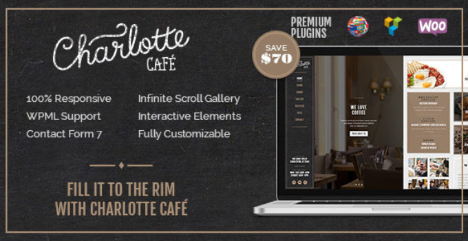 Charlotte Premium Café Bistro WP Theme