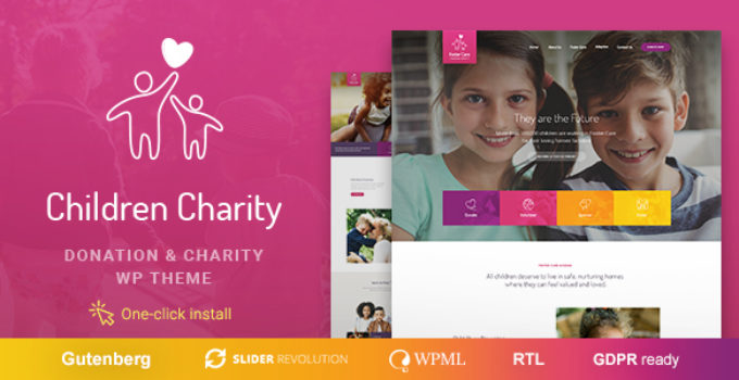 Children Charity - Nonprofit & NGO WordPress Theme with Donations