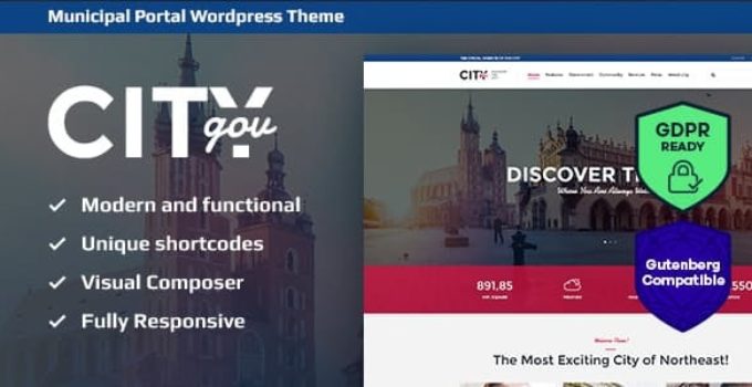 City Government & Municipal Portal WordPress Theme