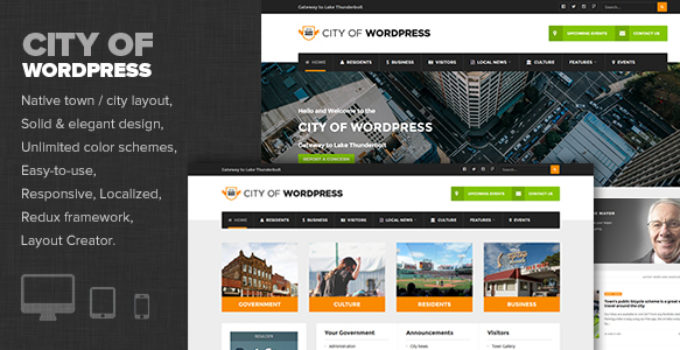 City of WP- Town / City Government & Municipal WP theme