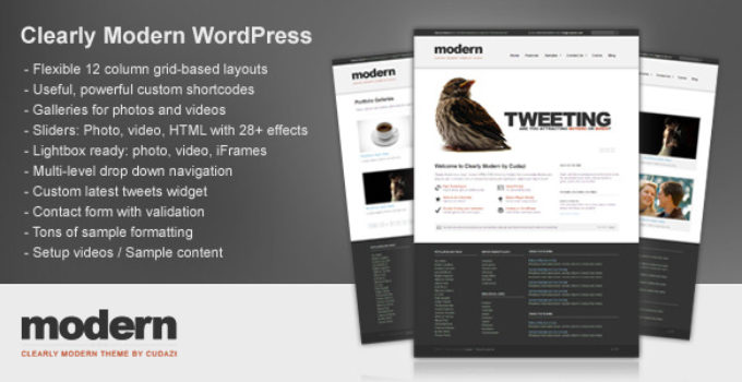 Clearly Modern WordPress by Cudazi