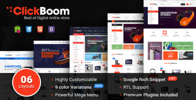 ClickBoom - Digital Store WooCommerce WordPress Theme (6+ Homepage Designs)