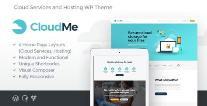 CloudMe | Cloud Storage & File-Sharing Services WordPress Theme