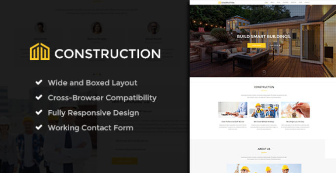 Construction - Business & Building Company WordPress Theme