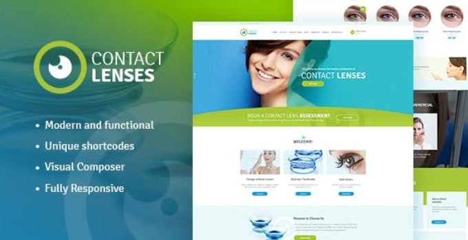 Contact Lenses Store & Vision Therapy Clinic WordPress Theme