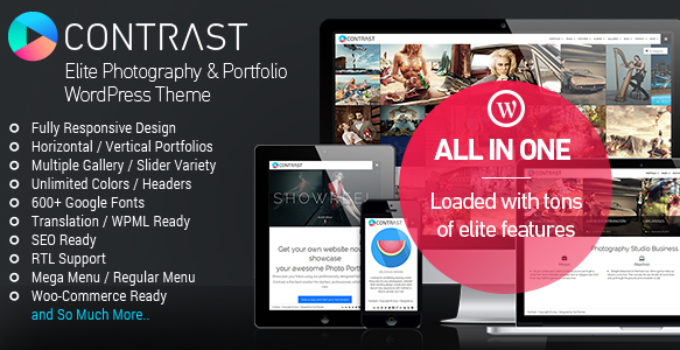 CONTRAST - Elite Photography & Portfolio WP Theme