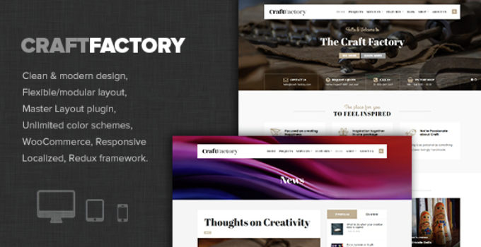 Craft Factory - Crafts, Arts, Hobby Business WP theme