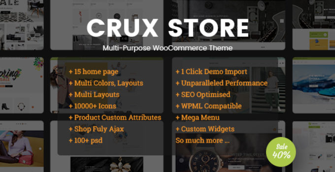 CruxStore - Multi-Purpose WooCommerce WordPress Theme