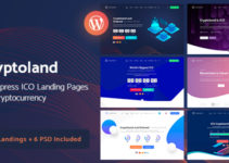 Cryptoland - WordPress ICO Landing Pages Cryptocurrency Theme Pack