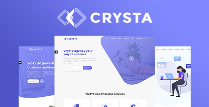 Crysta - Startup Agency and SasS Business WP Theme
