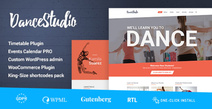 Dance Studio - WordPress Theme for Dancing Schools & Clubs