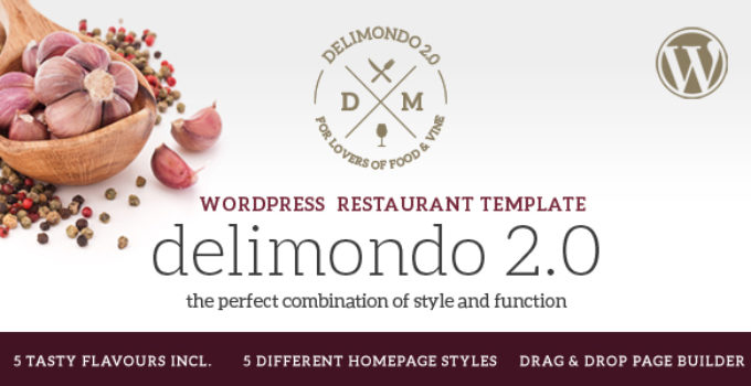Delimondo 2.0 - 5 Styles Restaurant & Food WP Theme